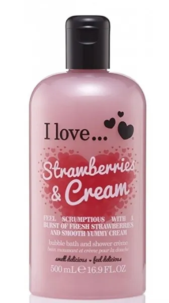 I Love... Cosmetics gel de dus crema - Bath & Shower Strawberries & Cream 500 ml 