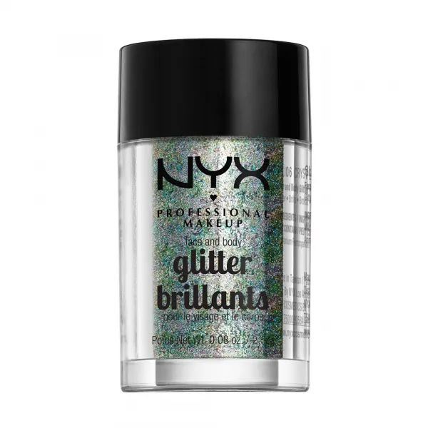 NYX Professional Makeup glitter pentru fata si corp  - -  Face & Body Glitter – Crystal (GLI06)   