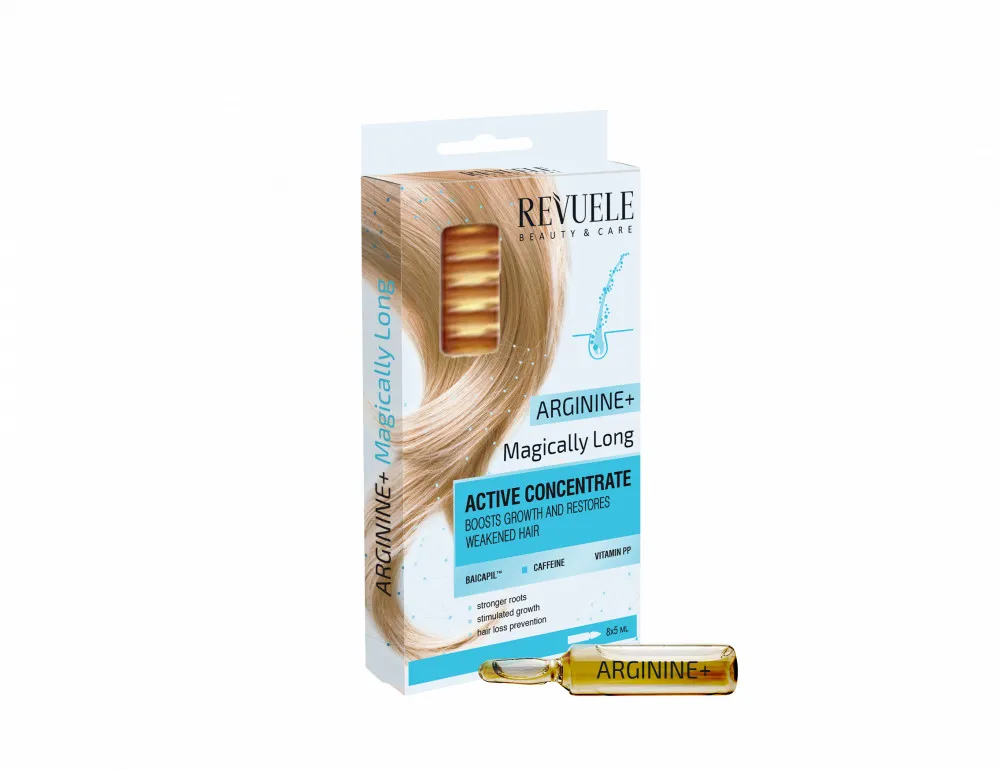 Revuele fiole tratament pentru par - Active Hair Concentrate Arginine + Magically Long