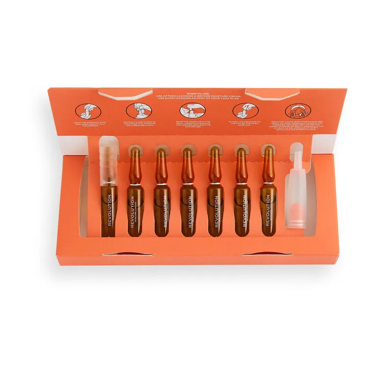 Revolution Skincare fiole cu Vitamina C -  Vitamin C 7Day Brightening Skin Plan Ampoules