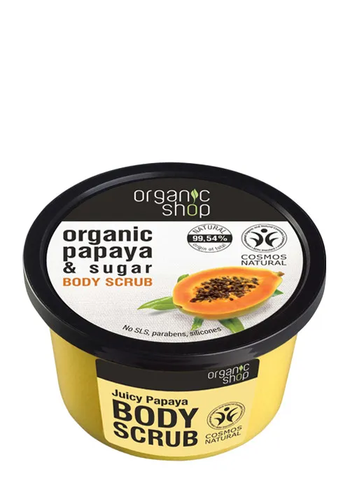 Organic Shop scrub pentru corp - Body Scrub Juicy Papaya (250 ml)