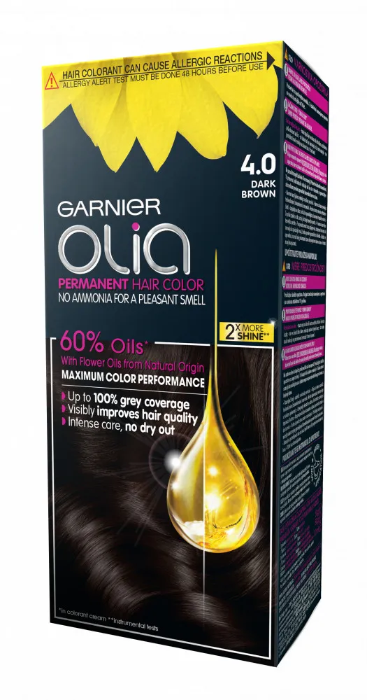 Garnier vopsea de par - Olia Permanent Hair Color - 4.0 Dark Brown