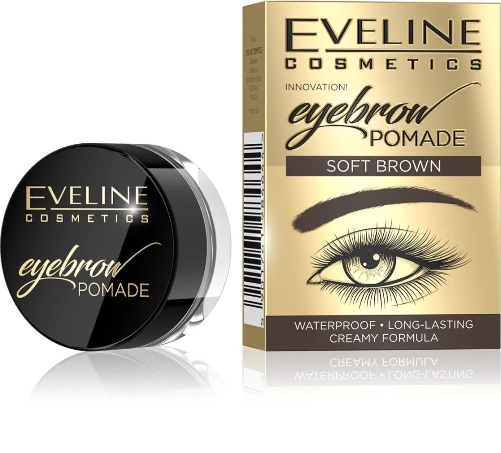 EVELINE COSMETICS Eyebrow Pomade  - pomada de sprancene  Soft Brown   