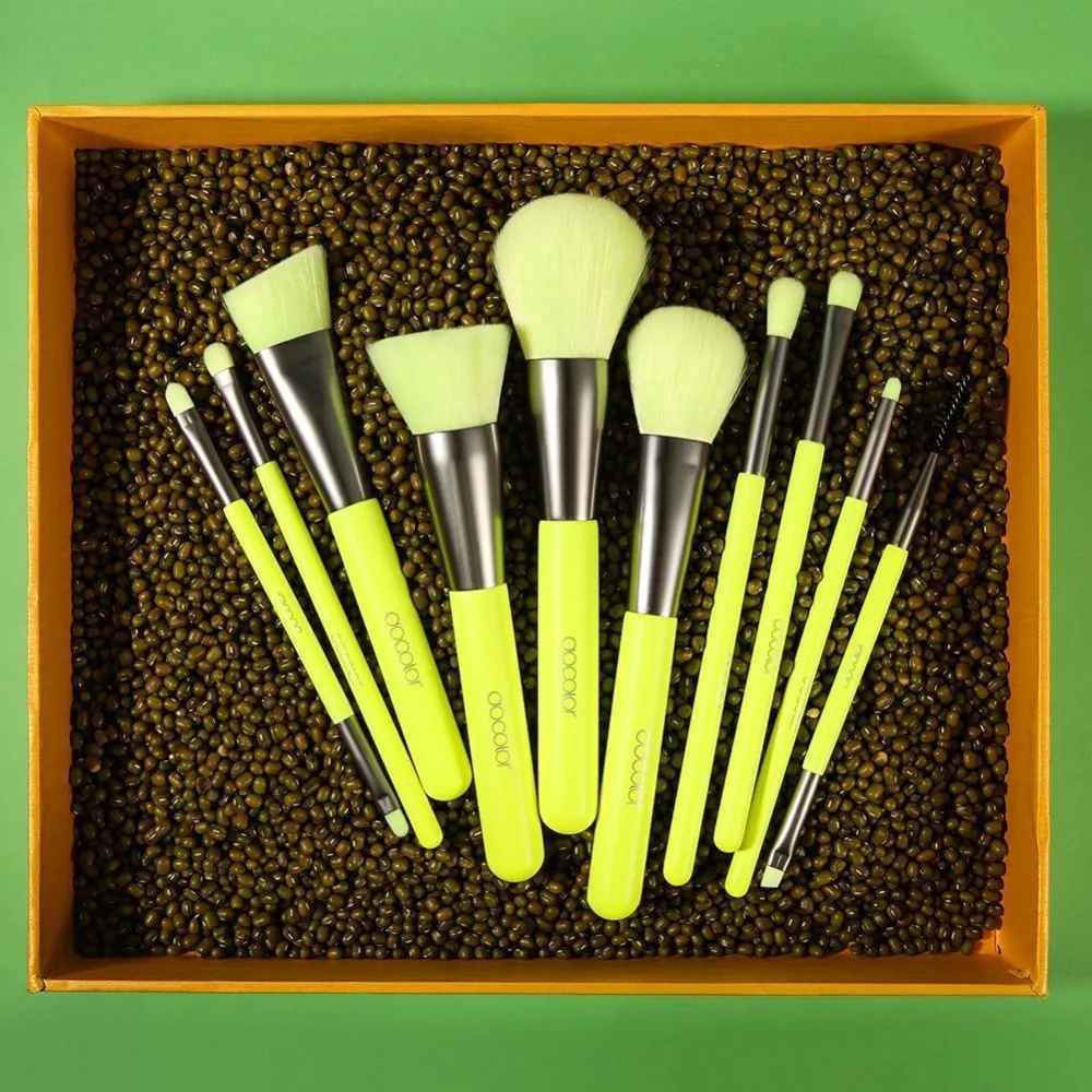 Docolor set pensule machiaj - 10pcs Neon Makeup Brush Set (N1001) // Produse deteriorate