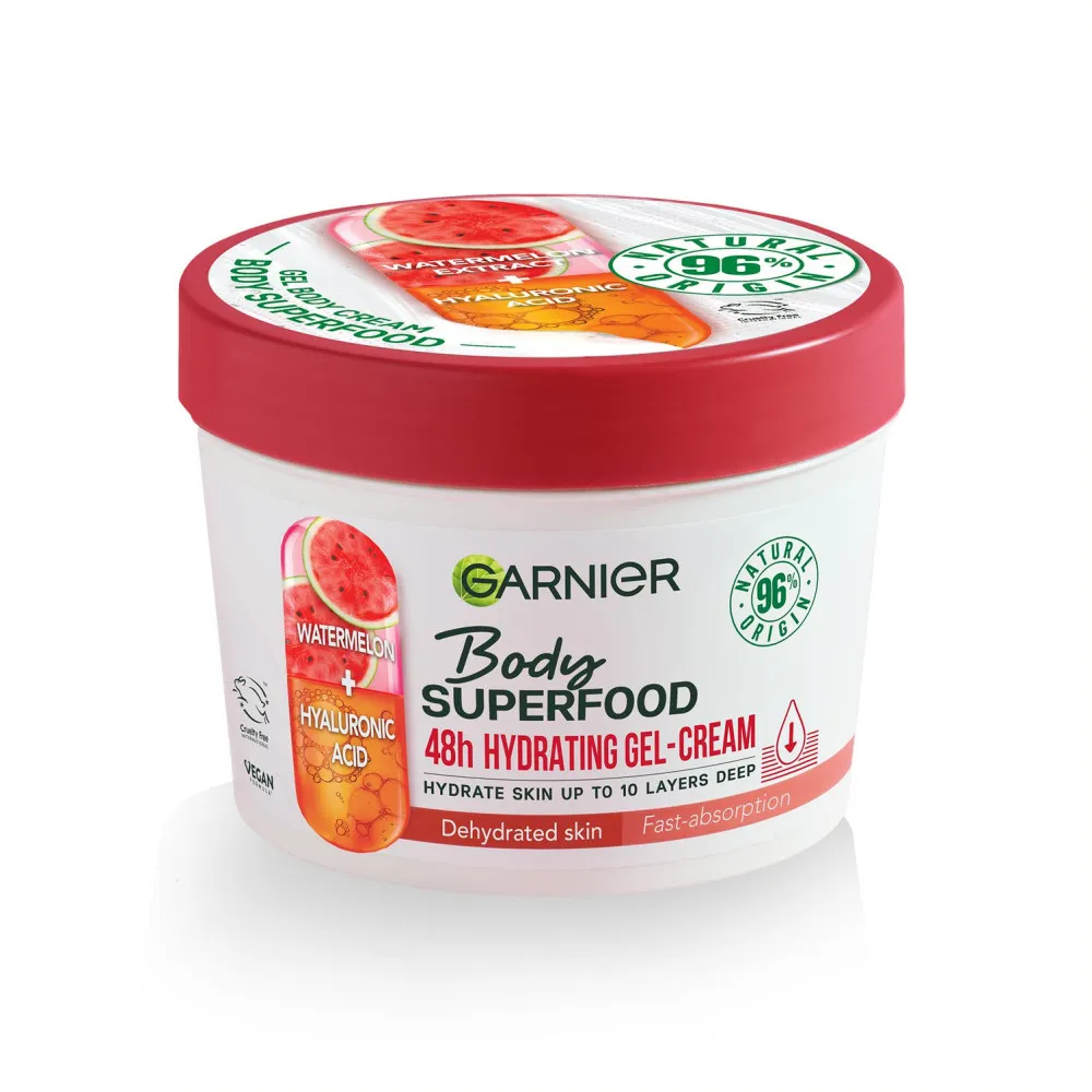 Garnier crema de corp - Body Superfood Hydrating Gel Cream - Watermelon & Hyaluronic Acid