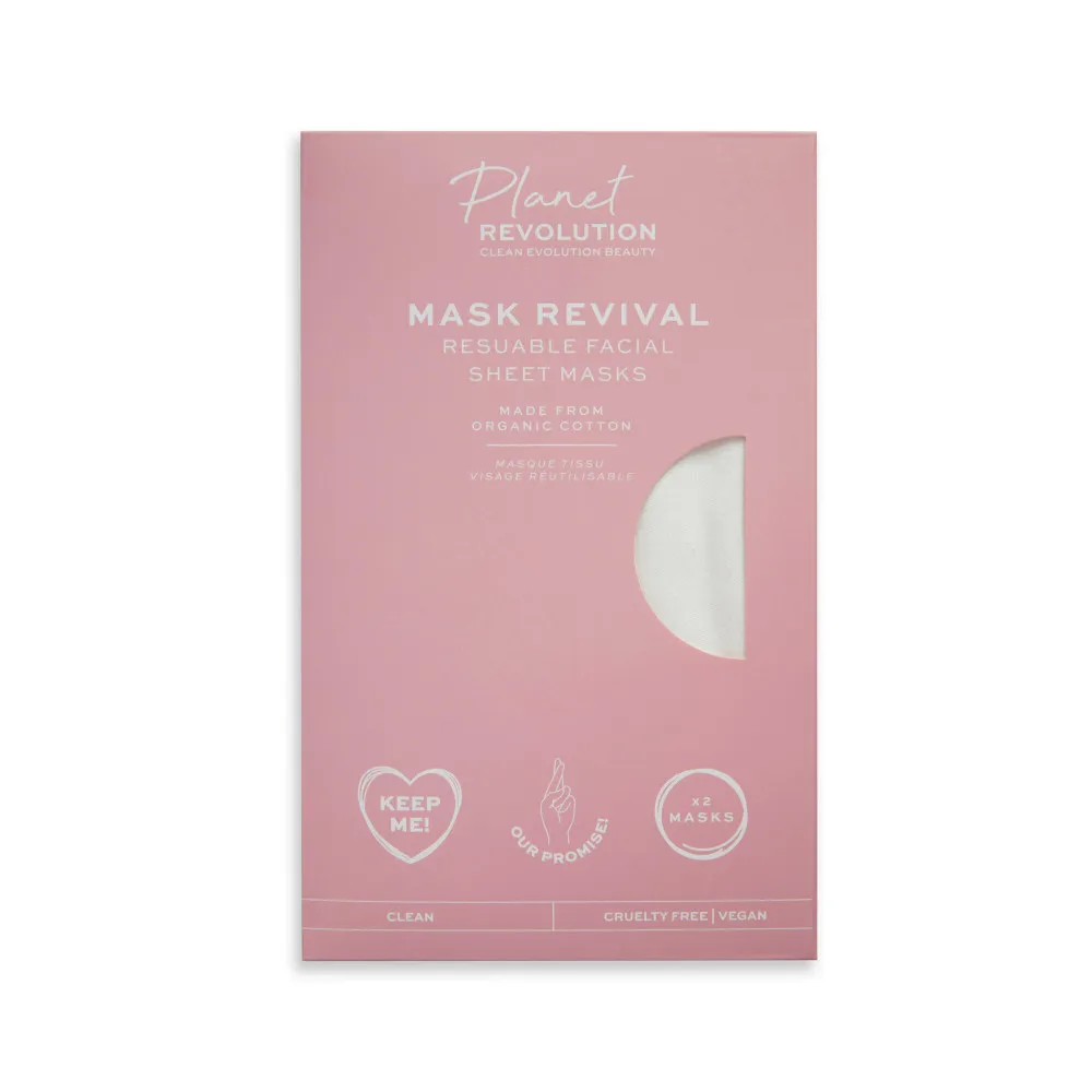 Planet Revolution Reusable Facial Sheet Masks x2 - masca de fata    