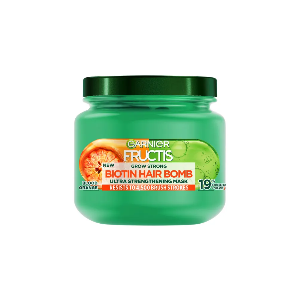 Garnier masca de par - Fructis Grow Strong Biotin Hair Bomb Mask