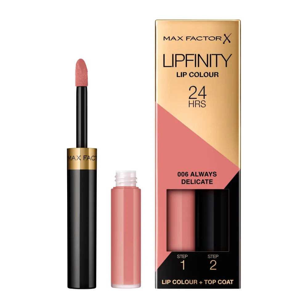 Max Factor Lipfinity 2-Step Long Lasting Lipstick - 006 Always Delicate