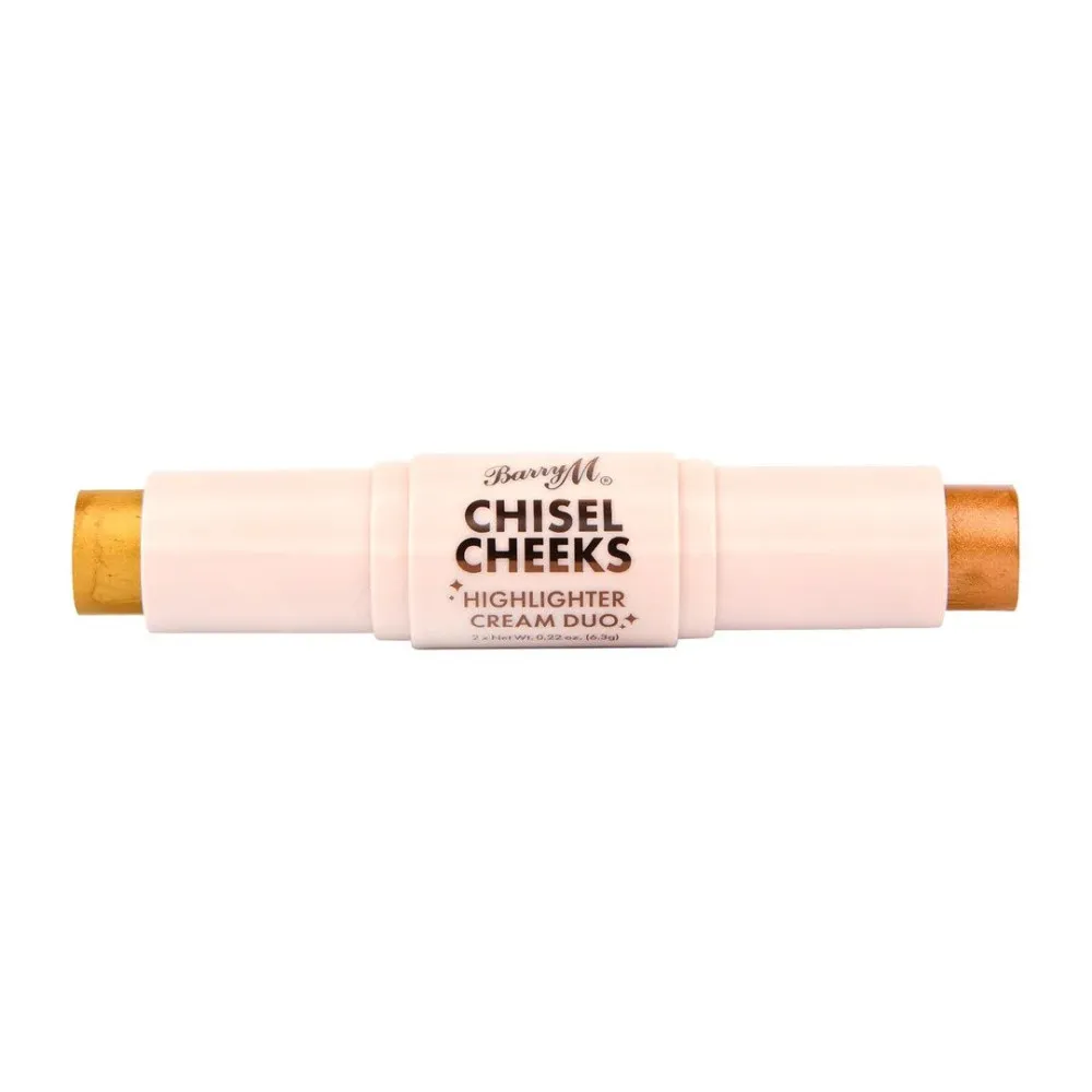 Barry M Chisel Cheeks Highlighter Cream Duo - 2 Gold/Brown