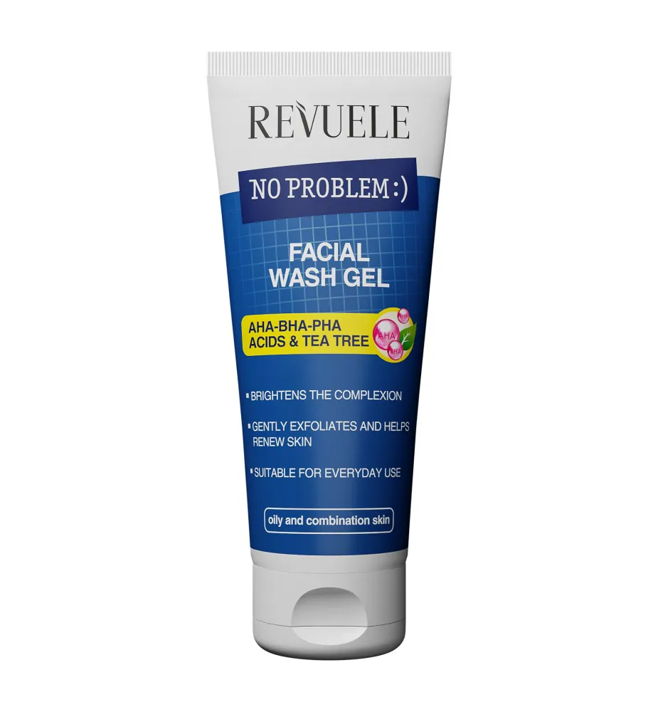 Revuele gel de curatare - No Problem Facial Wash Gel - AHA/BHA/PHA Acids And Tea Tree