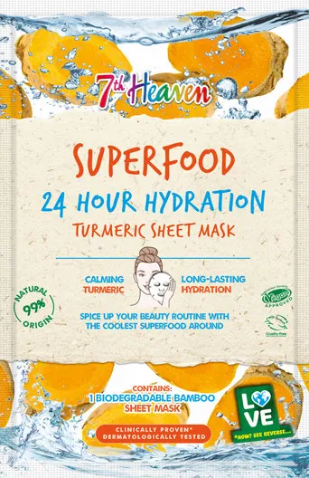 Montagne Jeunesse masca de fata - Superfood 24 Hour Hydration Turmeric Sheet Mask