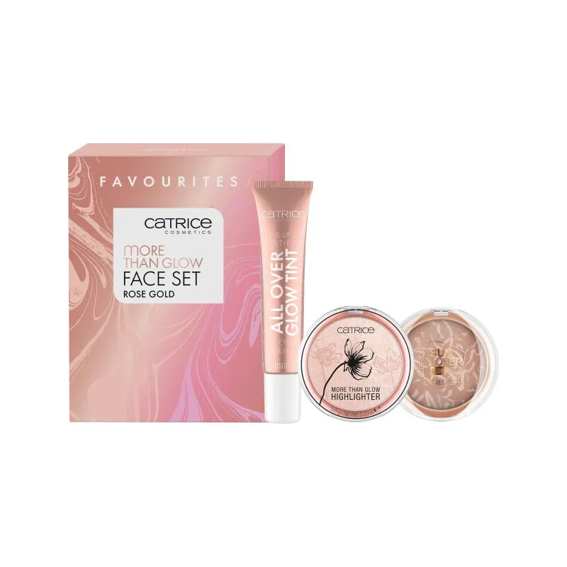 CATRICE kit fata - More Than Glow Face Set - Rose Gold