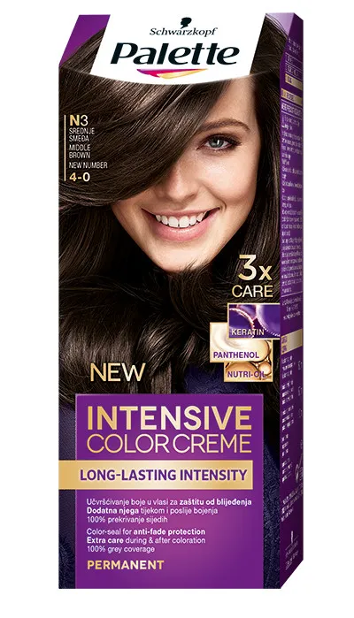 Schwarzkopf vopsea de par - Palette Intensive Color Creme - 3-0 Middle Brown