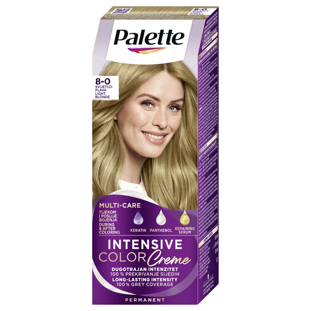 Schwarzkopf vopsea de par - Palette Intensive Color Creme - 8-0 Light Blonde