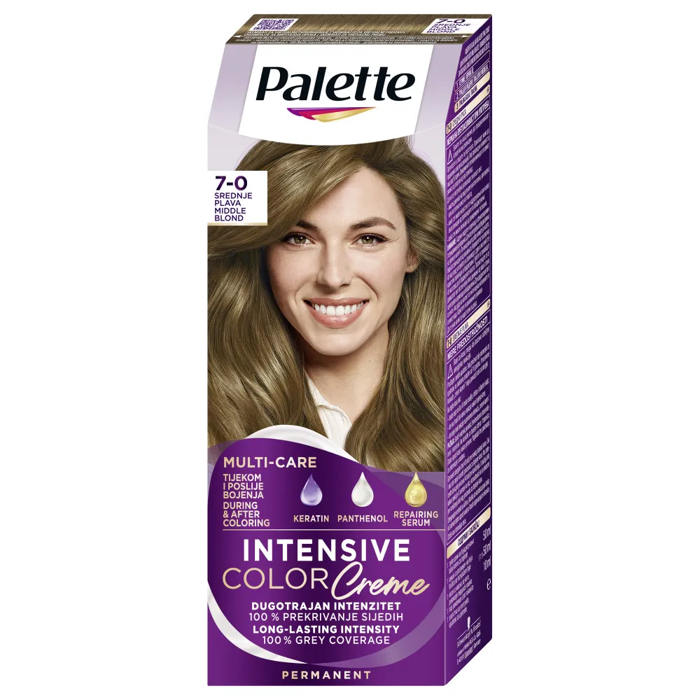 Schwarzkopf vopsea de par - Palette Intensive Color Creme - 7-0 Middle Blond