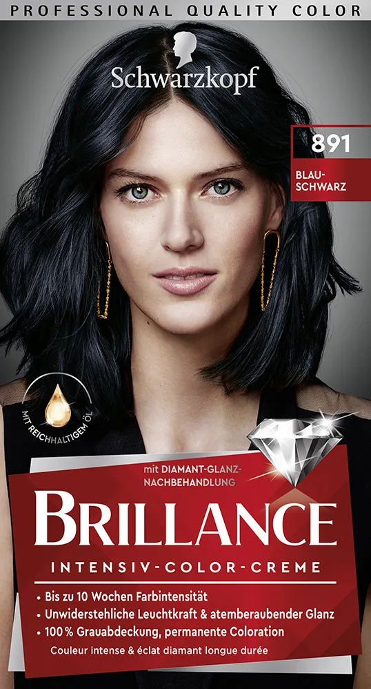 Schwarzkopf Brillance vopsea de par - Intensive Color Cream - 891 Blue Black