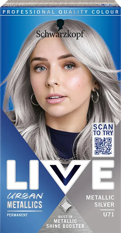 Schwarzkopf vopsea de par - Live Urban Metallics - U71 Metallic Silver