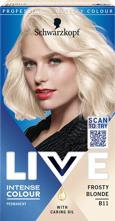 Schwarzkopf vopsea de par - Live Intense Colour - B11 Frosty Bonde