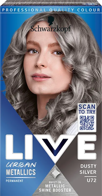 Schwarzkopf vopsea de par - Live Intense Colour - U72 Dusty Silver