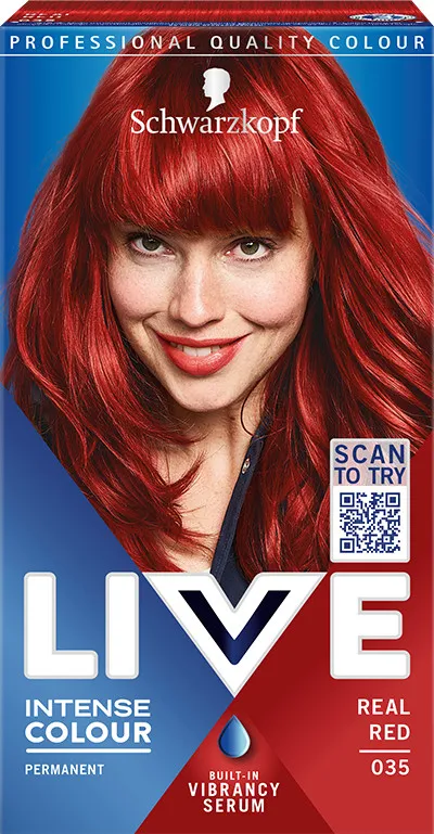 Schwarzkopf vopsea de par - Live Intense Colour - 035 Real Red