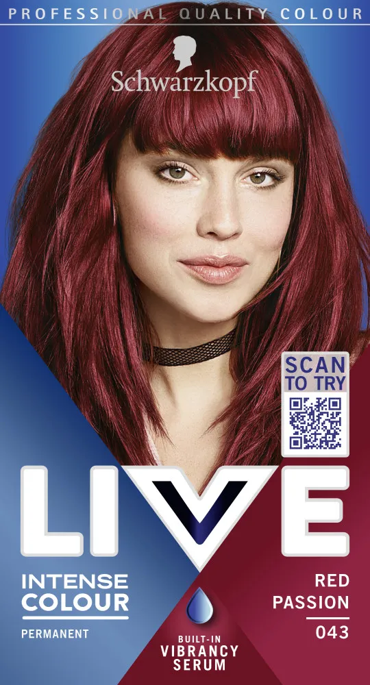 Schwarzkopf vopsea de par - Live Intense Colour - 043 Red Passion