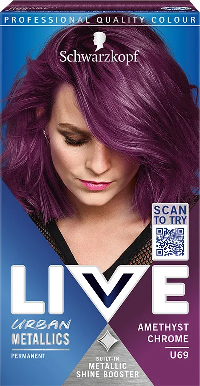 Schwarzkopf vopsea de par - Live Urban Metallics - U69 Amethyst Chrome