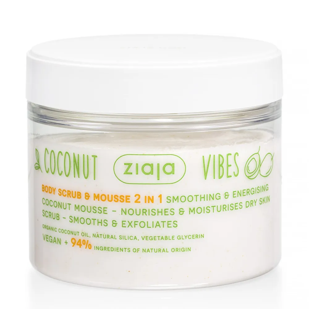 Ziaja scrub & spuma de corp - Coconut & Orange Vibes Body Scrub & Mousse