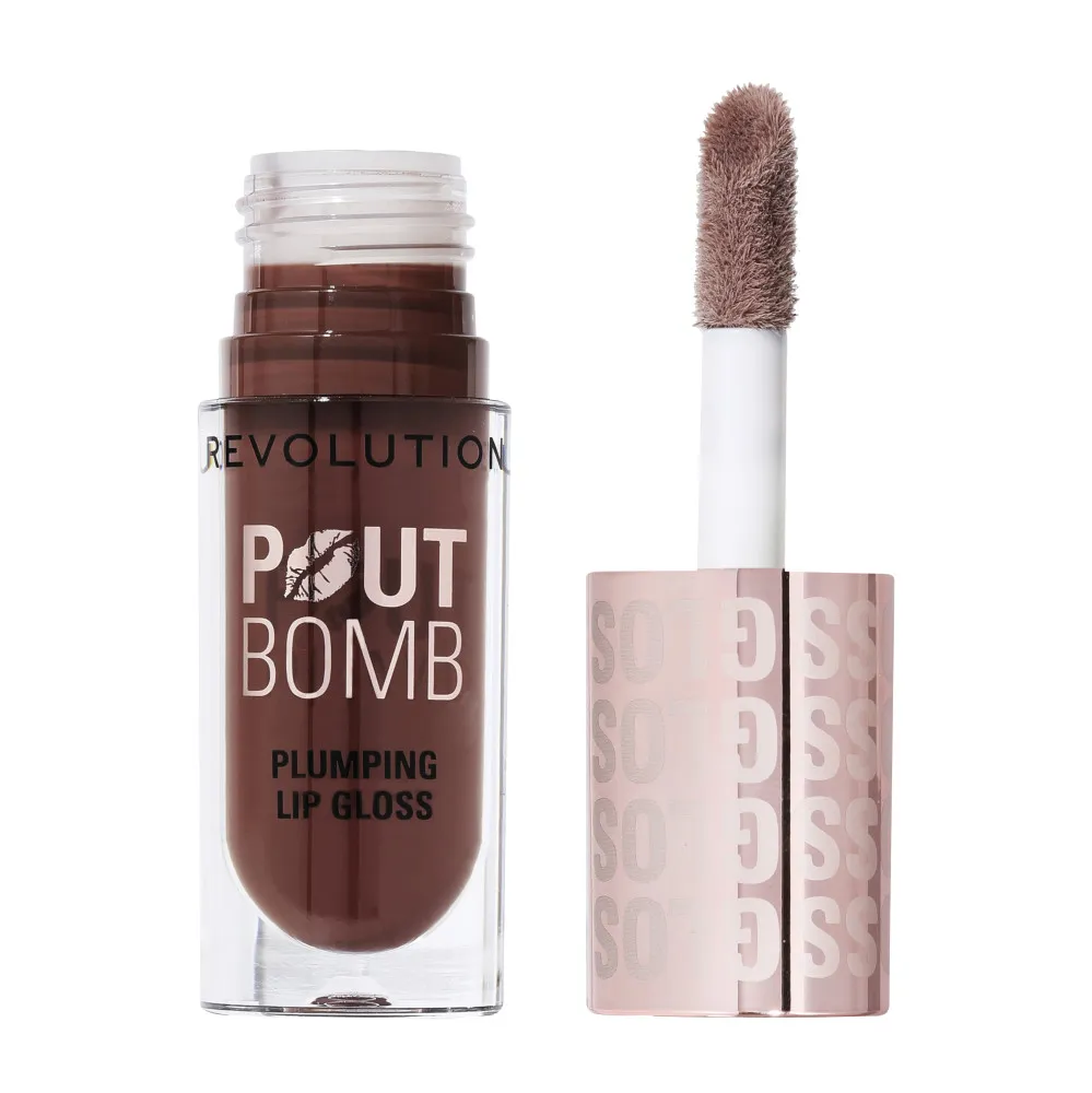 Revolution Pout Bomb Plumping Gloss - Espresso Cool Nude